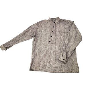 Vintage Buckaroo Bobbins Black & White Paisley Western Shirt XL 100% Cotton Made